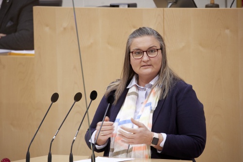 Am Rednerpult Bundesrätin Claudia Hauschildt-Buschberger (GRÜNE)