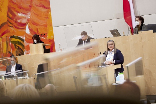Am Rednerpult Bundesrätin Claudia Hauschildt-Buschberger (GRÜNE)