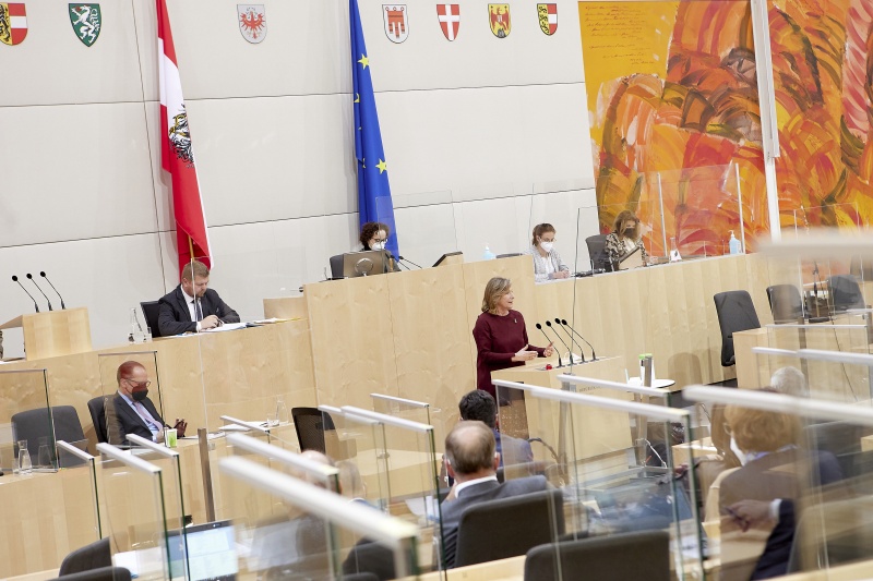 Am Rednerpult Bundesrätin Sonja Zwazl (ÖVP)