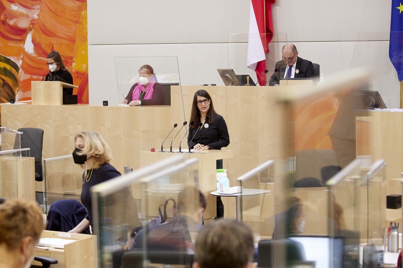 Am Rednerpult Nationalratsabgeordnete Meri Disoski (GRÜNE)