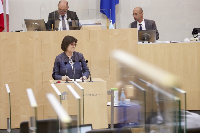 Am Rednerpult Nationalratsabgeordnete Rosa Ecker (FPÖ)