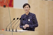 Am Rednerpult Nationalratsabgeordnete Sabine Schatz (SPÖ)
