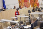 Am Rednerpult Nationalratsabgeordnete Gudrun Kugler (ÖVP)