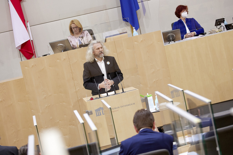 Am Rednerpult Nationalratsabgeordneter Martin Litschauer (GRÜNE)