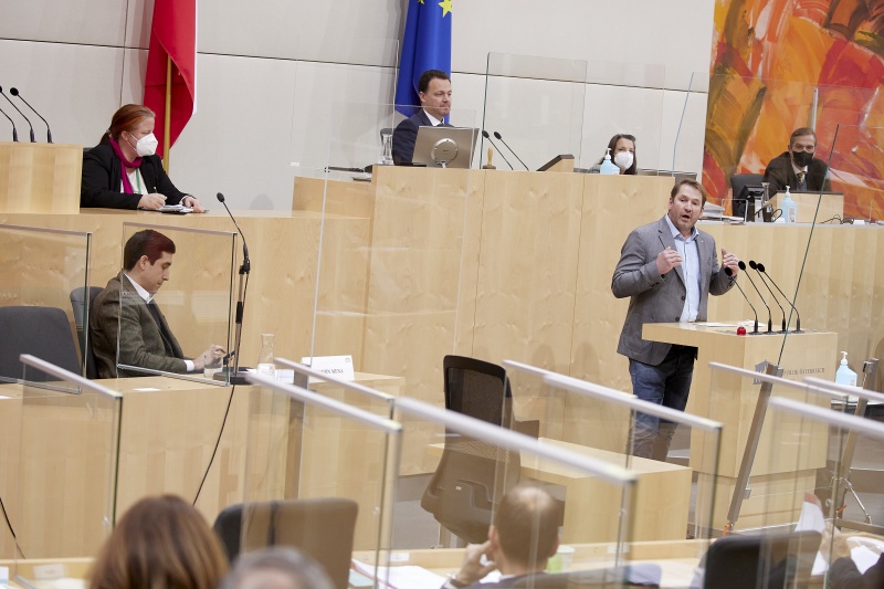 Am Rednerpult Nationalratsabgeordneter Clemens Stammler (GRÜNE)