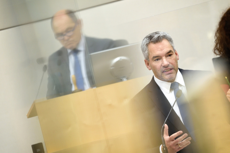 Bundeskanzler Karl Nehammer (ÖVP) am Wort