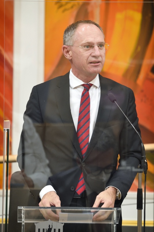 Innenminister Gerhard Karner (ÖVP) am Wort