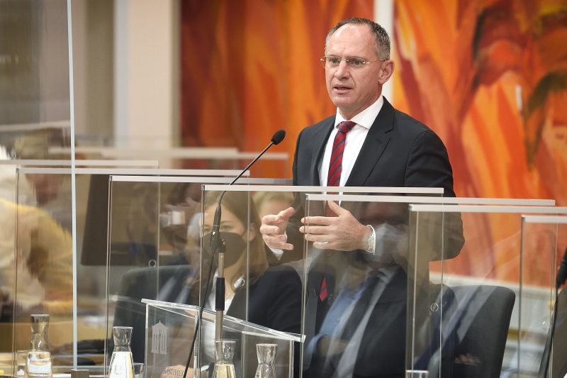 Innenminister Gerhard Karner (ÖVP) am Wort