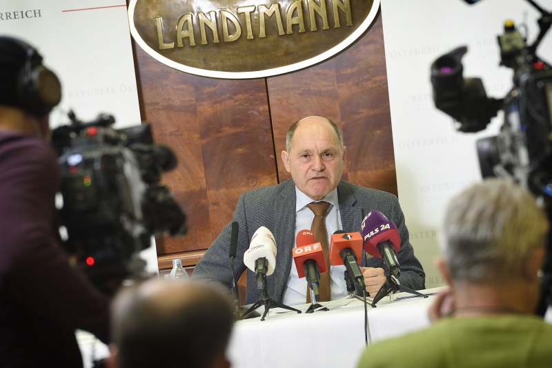 Nationalratspräsident Wolfgang Sobotka (ÖVP) bei seinem Jahresrückblick vor MedienvertreterInnen