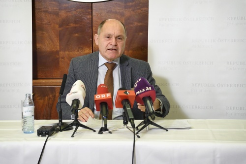 Nationalratspräsident Wolfgang Sobotka (ÖVP) bei seinem Jahresrückblick vor MedienvertreterInnen