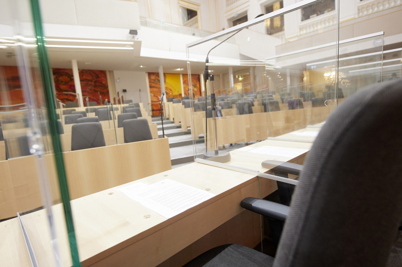 Blick auf das Plenum