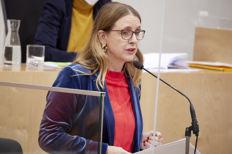 Rede von Wirtschaftsministerin Margarete Schramböck (ÖVP)