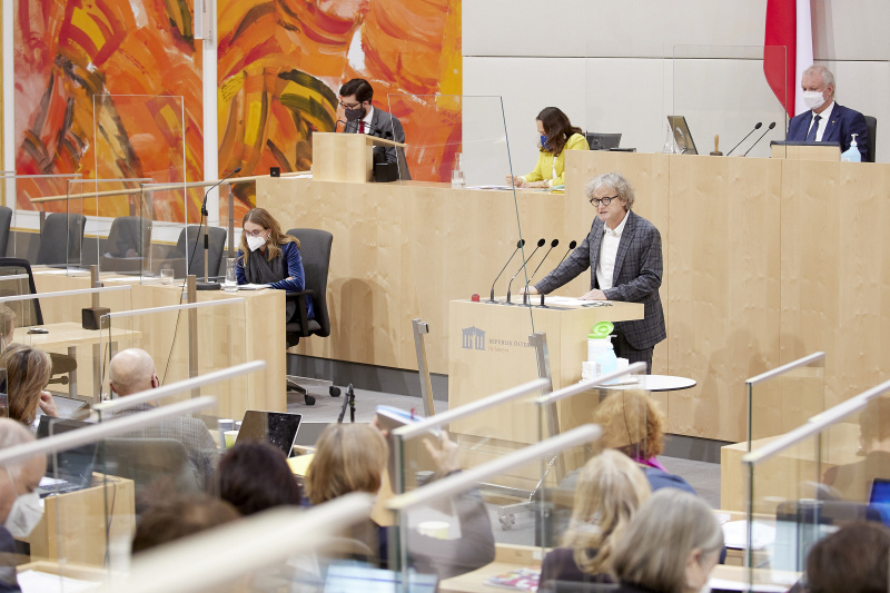 Fragestunde, am Rednerpult Bundesrat Adi Gross (GRÜNE)