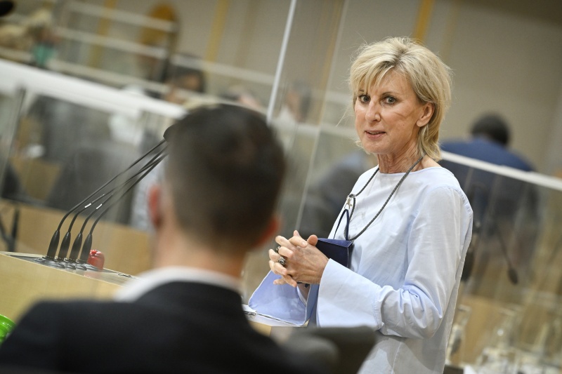 Am Rednerpult: Nationalratsabgeordnete Gabriela Schwarz (ÖVP)