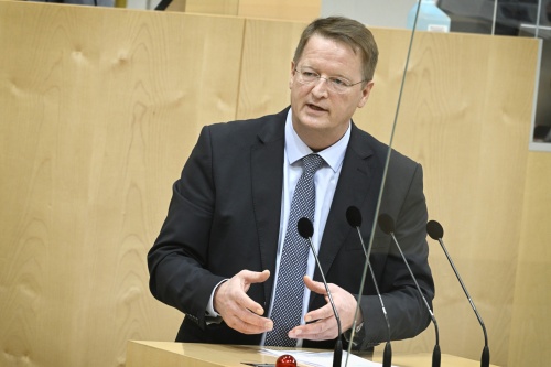 Am Rednerpult: Nationalratsabgeordneter Manfred Hofinger (ÖVP)
