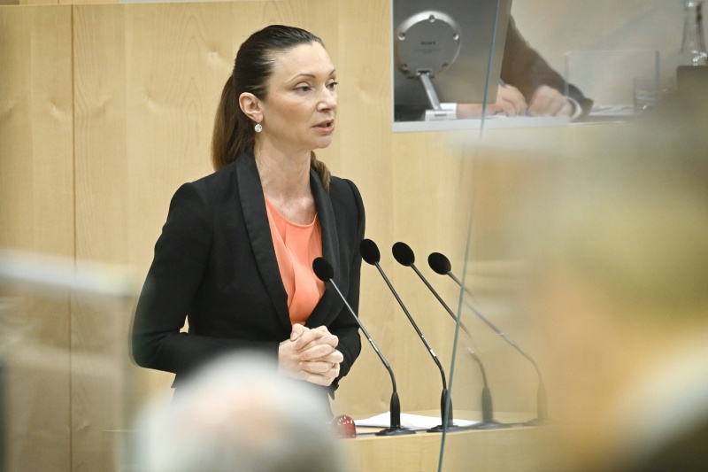Am Rednerpult: Nationalratsabgeordnete Susanne Fürst (FPÖ)