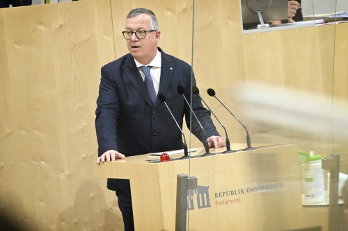 Am Rednerpult: Nationalratsabgeordneter Werner Saxinger (ÖVP)