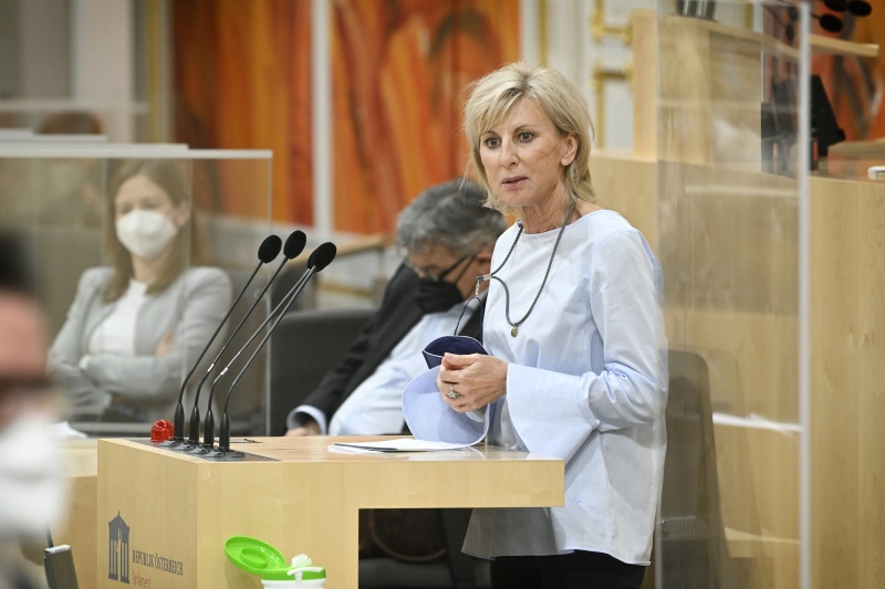 Am Rednerpult: Nationalratsabgeordnete Gabriela Schwarz (ÖVP)