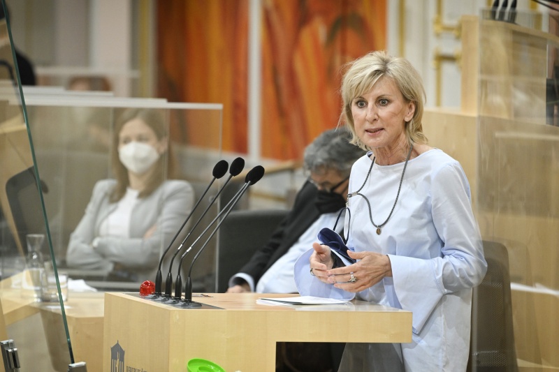 Am Rednerpult: Nationalratsabgeordnete Gabriela Schwarz (ÖVP)