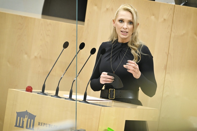 Am Rednerpult: Nationalratsabgeordnete Pia Philippa Strache