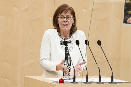 Am Rednerpult: Bundesrätin Michaela Schartel (FPÖ)