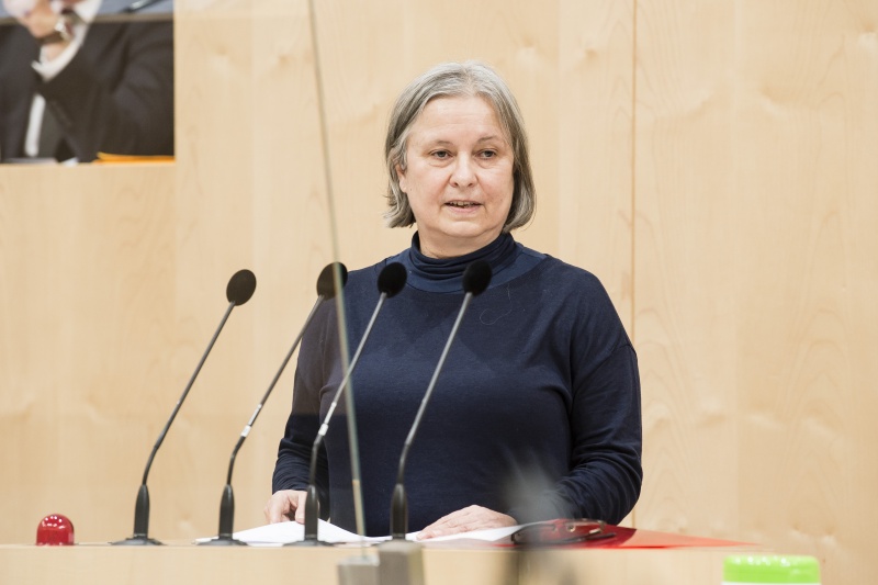 Am Rednerpult: Bundesrätin Bettina Lancaster (SPÖ)