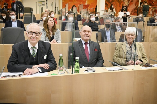 Von links: Gründer der Essl Foundation und des Zero Project Martin Essl, Nationalratspräsident Wolfgang Sobotka (ÖVP), Ministerin a.D. Maria Rauch-Kallat