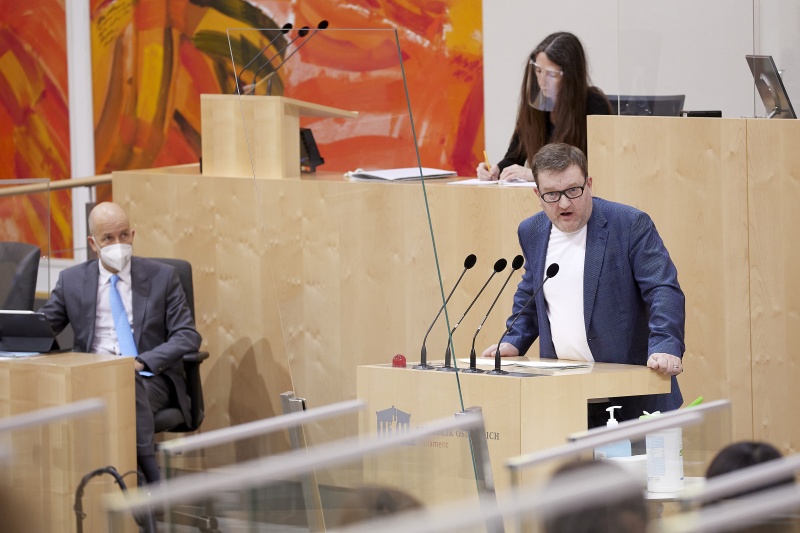 Am Rednerpult: Nationalratsabgeordneter Markus Koza (GRÜNE)