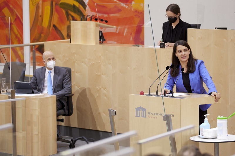 Am Rednerpult: Nationalratsabgeordnete Meri Disoski (GRÜNE)