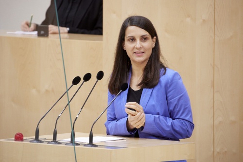 Am Rednerpult: Nationalratsabgeordnete Meri Disoski (GRÜNE)