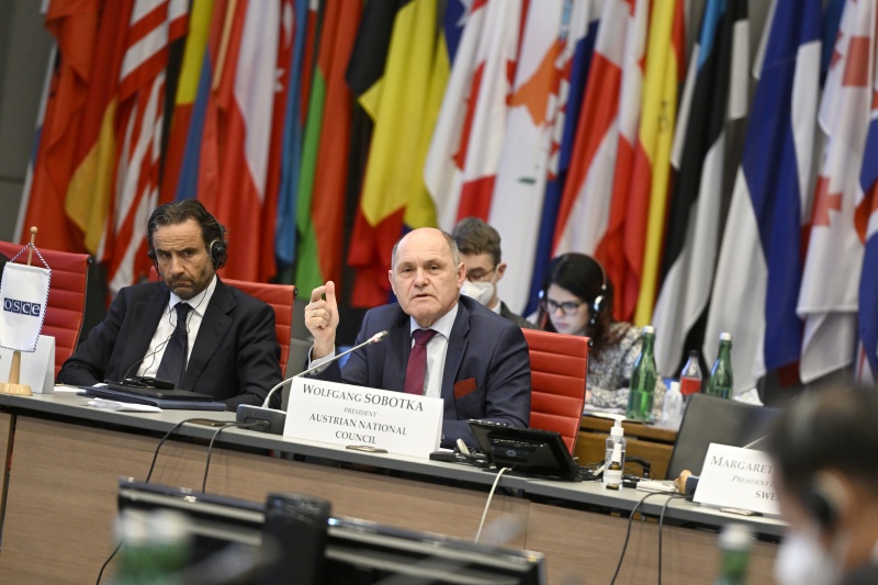 Nationalratspräsident Wolfgang Sobotka (ÖVP) bei seiner Rede