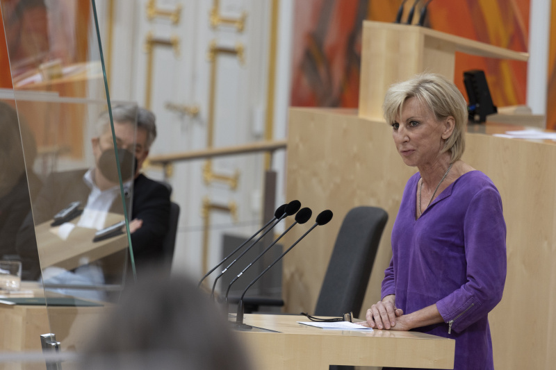 Am Rednerpult: Nationalratsabgeordnete Gabriela Schwarz (ÖVP)