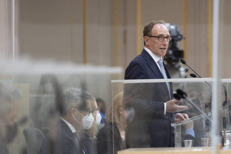 Erste Wortmeldung im Nationalrat Gesundheitsminister  Johannes Rauch (GRÜNE)