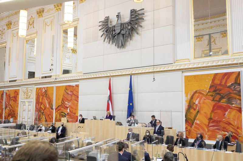 Erste Wortmeldung im Nationalrat Gesundheitsminister  Johannes Rauch (GRÜNE)