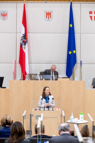 Bundesrätin Doris Berger-Grabner (ÖVP) am Rednerpult