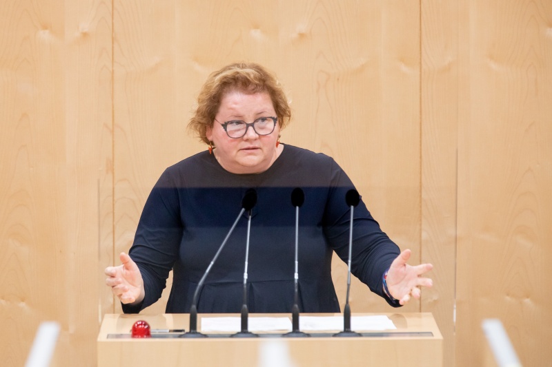 Bundesrätin Korinna Schumann (SPÖ) am Rednerpult