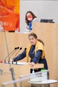 Bundesrätin Elisabeth Kittl (GRÜNE) am Rednerpult