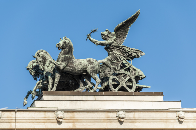 Quadriga am Dach des Parlaments
