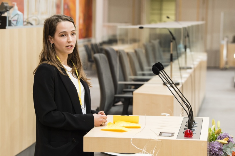 Am Rednerpult: Tina Reitmeier