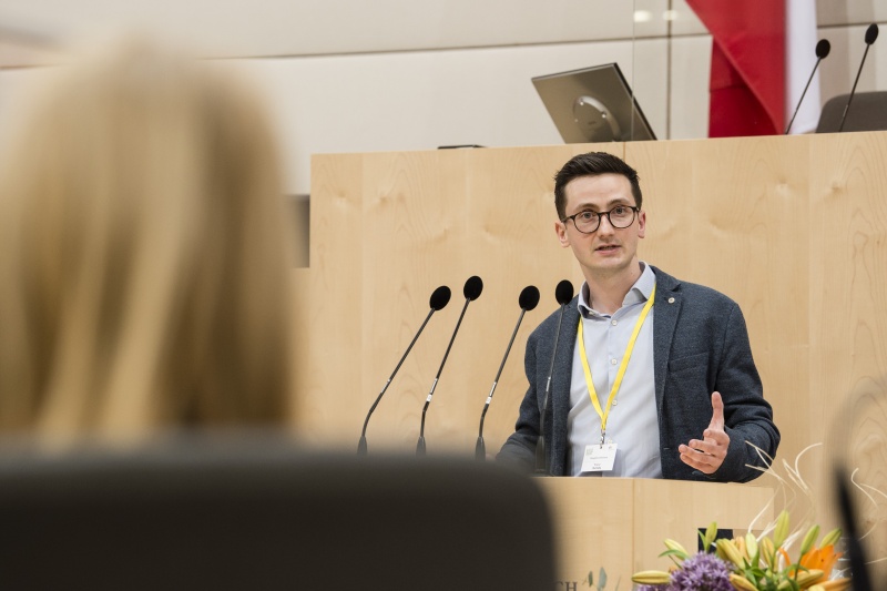 Am Rednerpult: Franz Tschida