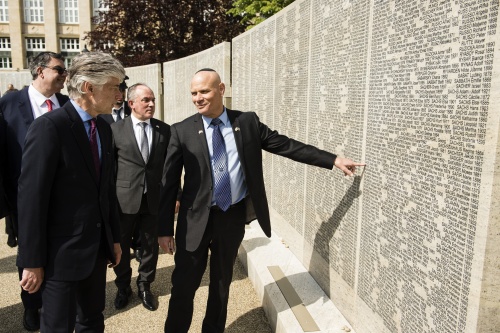 From left:  Secretary General of the Austrian Parliament Harald Dossi, Director General of the Knesset Gil Segal