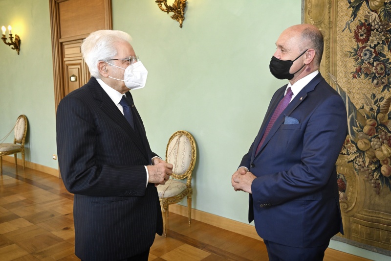Treffen mit dem Präsidenten der italienischen Republik Sergio Matarella. Nationalratspräsident Wolfgang Sobotka (ÖVP)