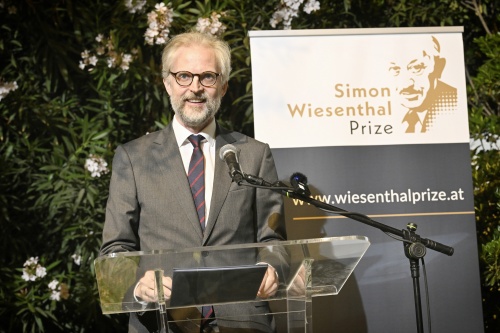 Verleihung Simon Wiesenthal-Preis an Zvi Nigal. Botschafter Nikolaus Lutterotti