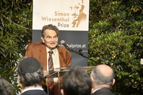 Verleihung Simon Wiesenthal-Preis an Zvi Nigal. Dankesworte von Zvi Nigal