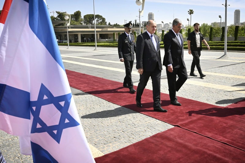 Besuch der Knesset und Treffen mit dem Sprecher der Knesset..Von links: Nationalratspräsident Wolfgang Sobotka (ÖVP), Sprecher der Knesset Mickey Levy