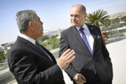 Besuch der Knesset und Treffen mit dem Sprecher der Knesset..Von links: Sprecher der Knesset Mickey Levym Nationalratspräsident Wolfgang Sobotka (ÖVP)
