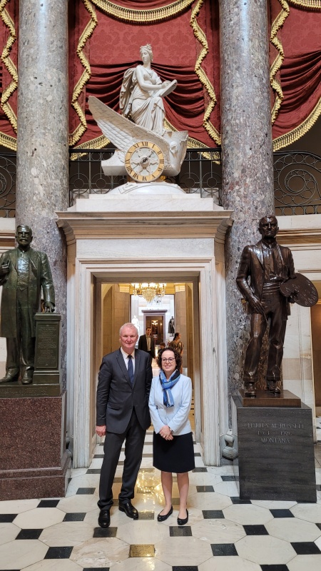 Führung durch das Capitol. Von links: Bundesratsvizepräsident Günther Novak (SPÖ), Bunderratspräsidentin Christine Schwarz Fuchs (ÖVP)