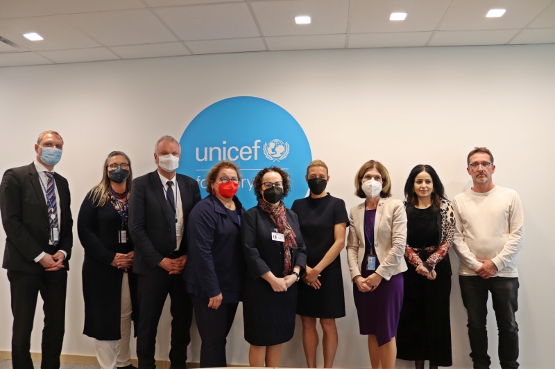 Treffen mit dem UNICEF Deputy Executive Director. Gruppenfoto