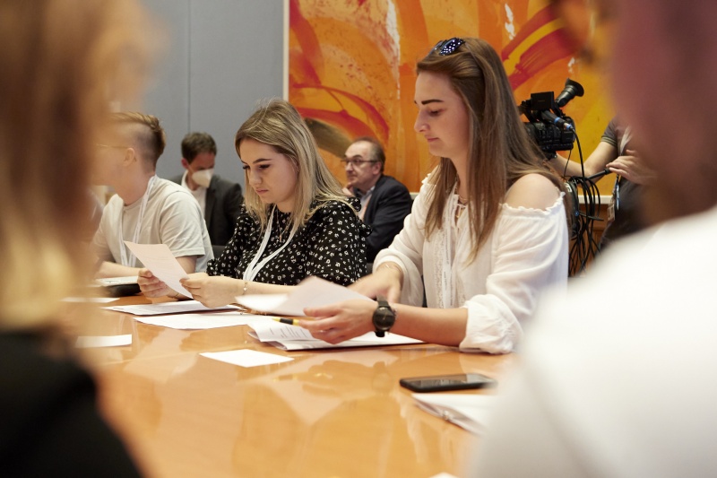 Teilnehmer:innen bei der Ausschusssitzung