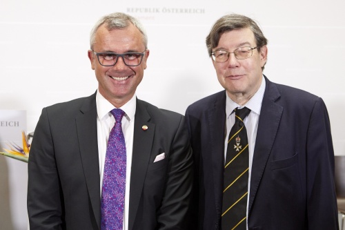 Von links: Dritter Nationalratspräsident Norbert Hofer (FPÖ), Lothar Höbelt Universität Wien